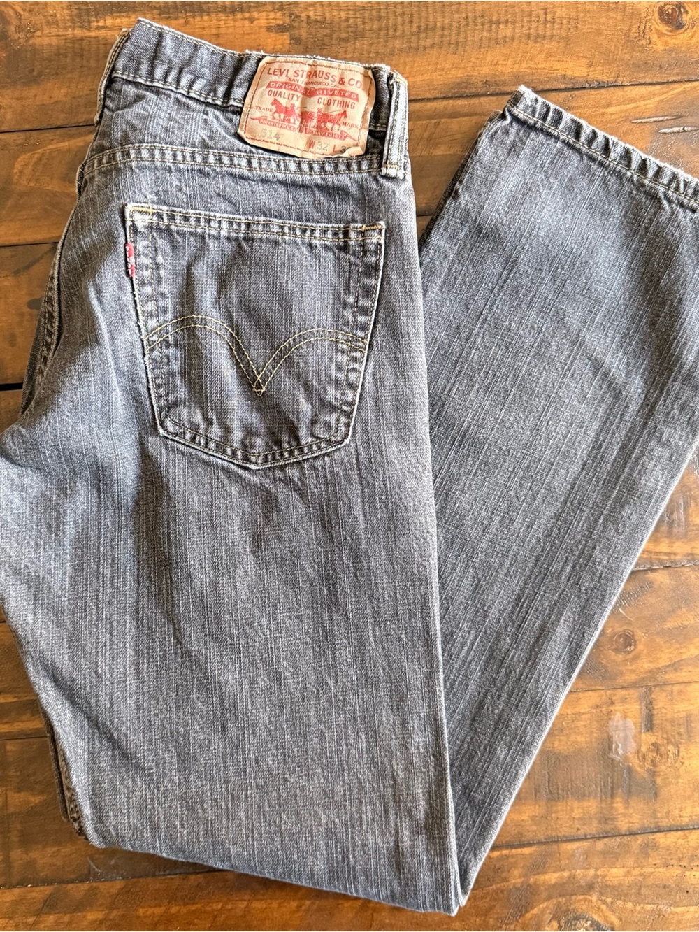 Levi’s 514 Slim Straight Black Jeans, Men’s Size 32x32